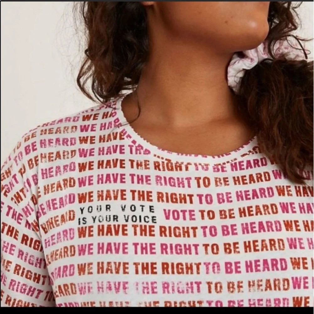 Maeve (Anthropologie) "Your VOTE is your VOICE" short sleeve tee S - Picture 1 of 12